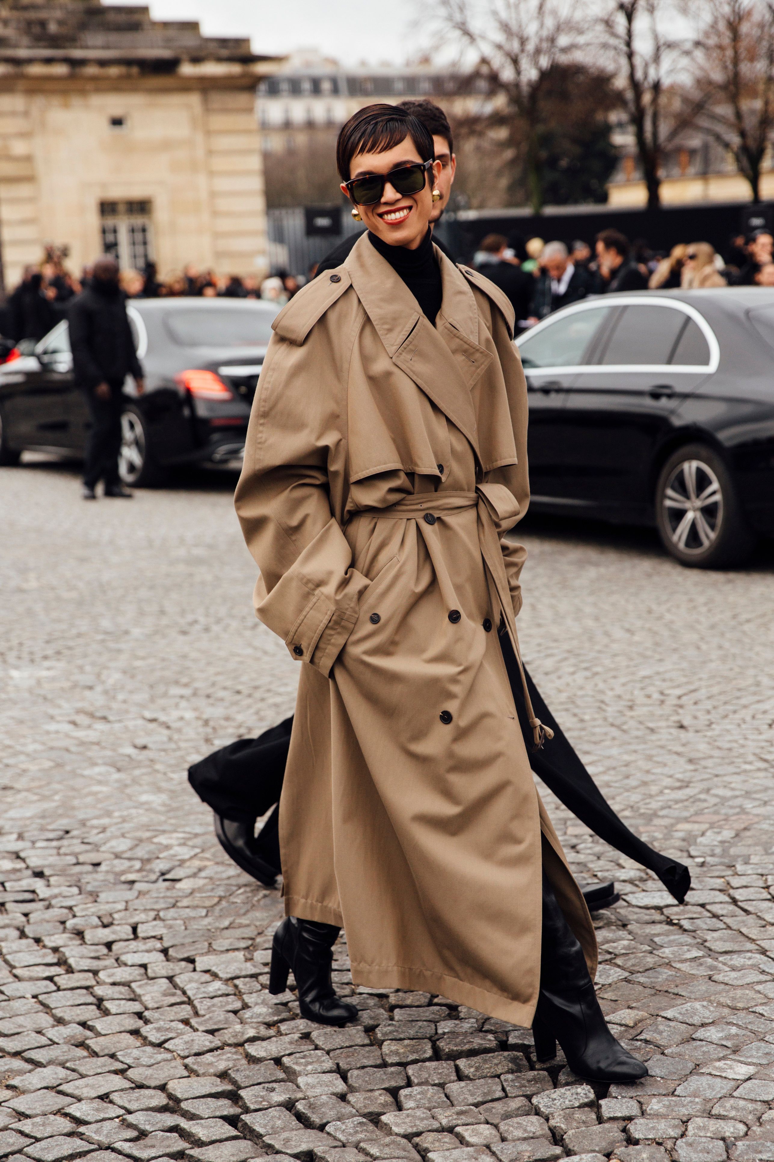 Cute black clearance trench coat