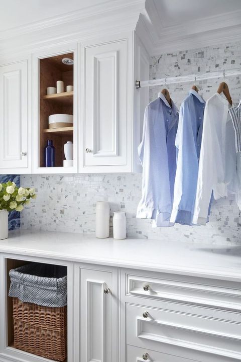 laundry room with hanging space
