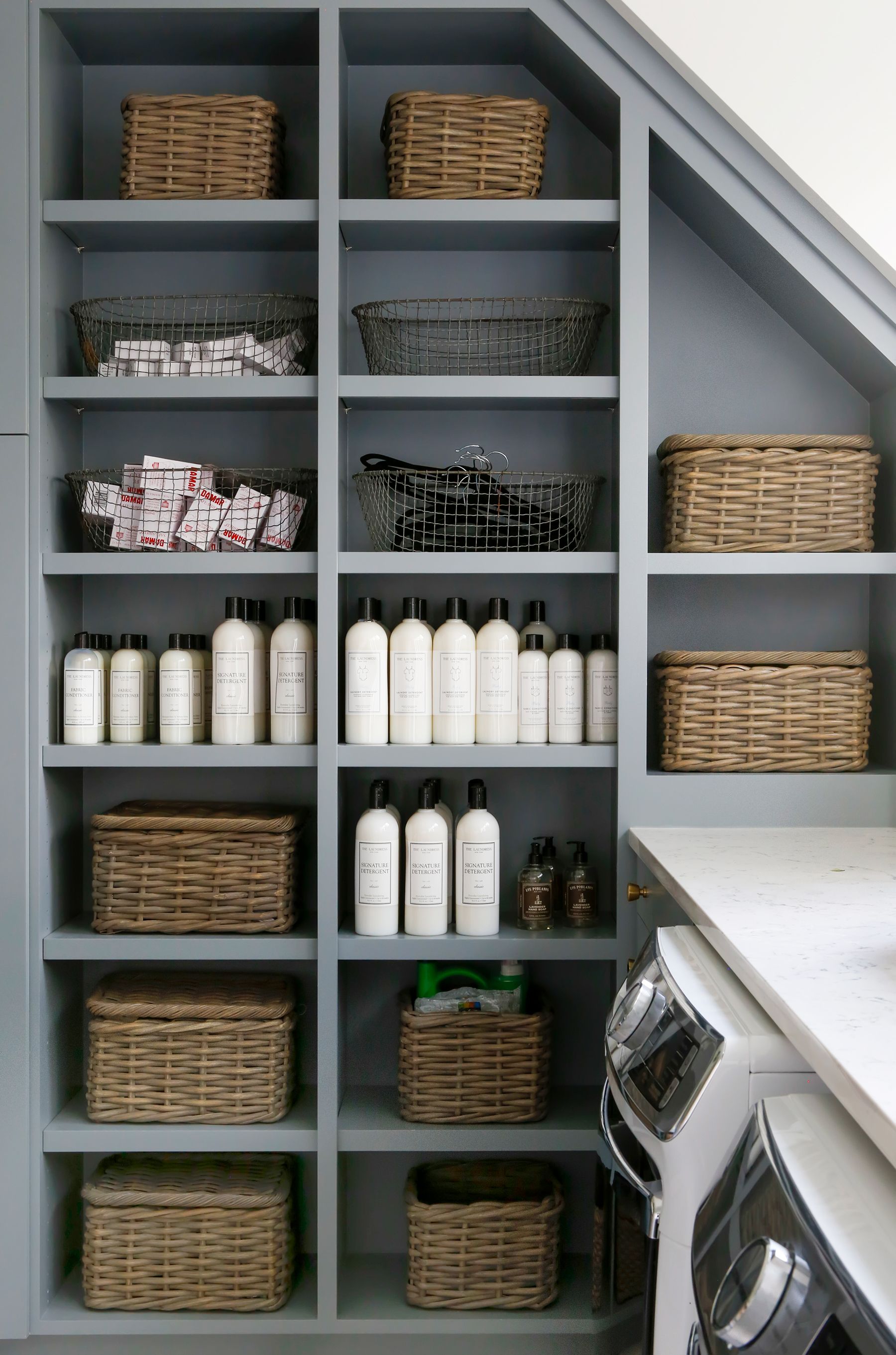 Space Saving Racks Adding Eco Accents to Laundry Room Design
