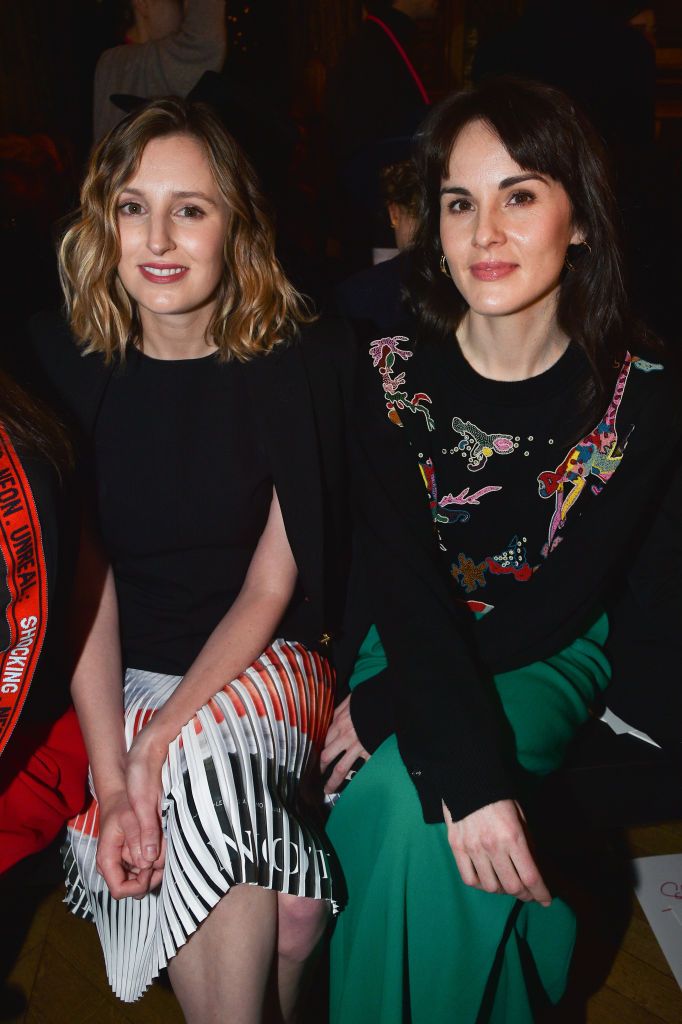 Downton Abbey's Michelle Dockery and Laura Carmichael Reunite at  Schiaparelli's Paris Show