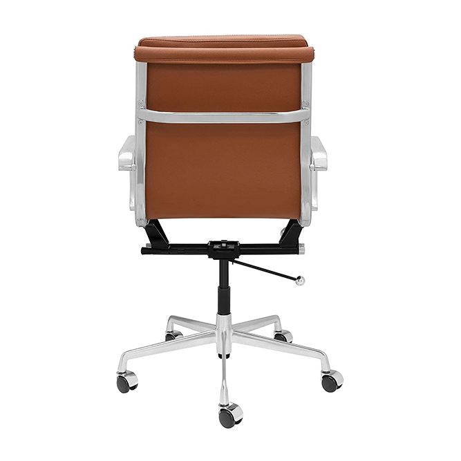 back of light brown laura davidson soho desk chair