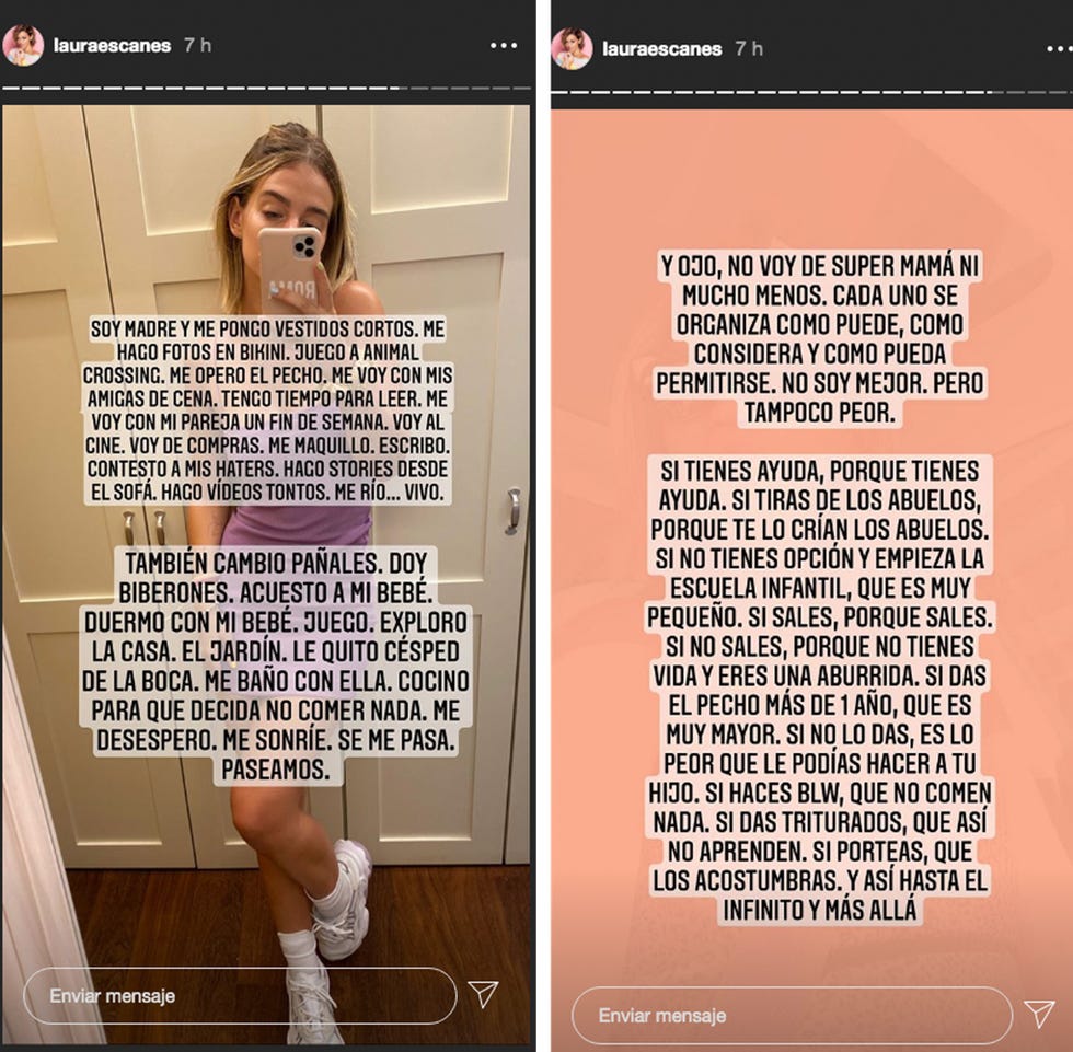 laura escanes estalla contras las críticas sobre su papel como madre
