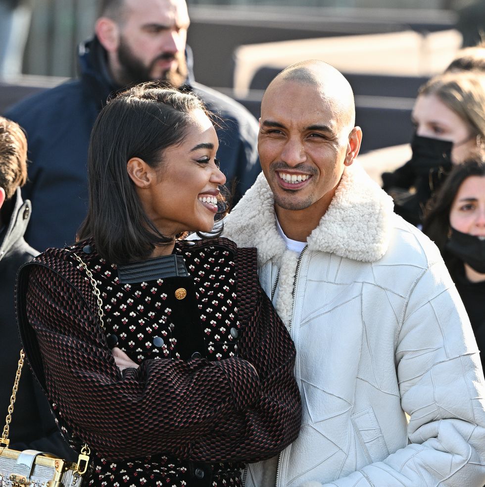 louis vuitton : outside arrivals paris fashion week womenswear f/w 2022 2023