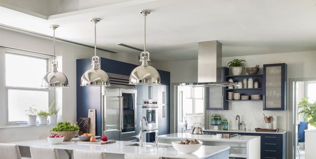 Creative Interior Design Kitchen Space Gray Cabinets Simple Silver