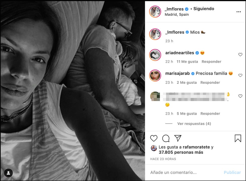 laura matamoros con su pareja benji y su hijo matías