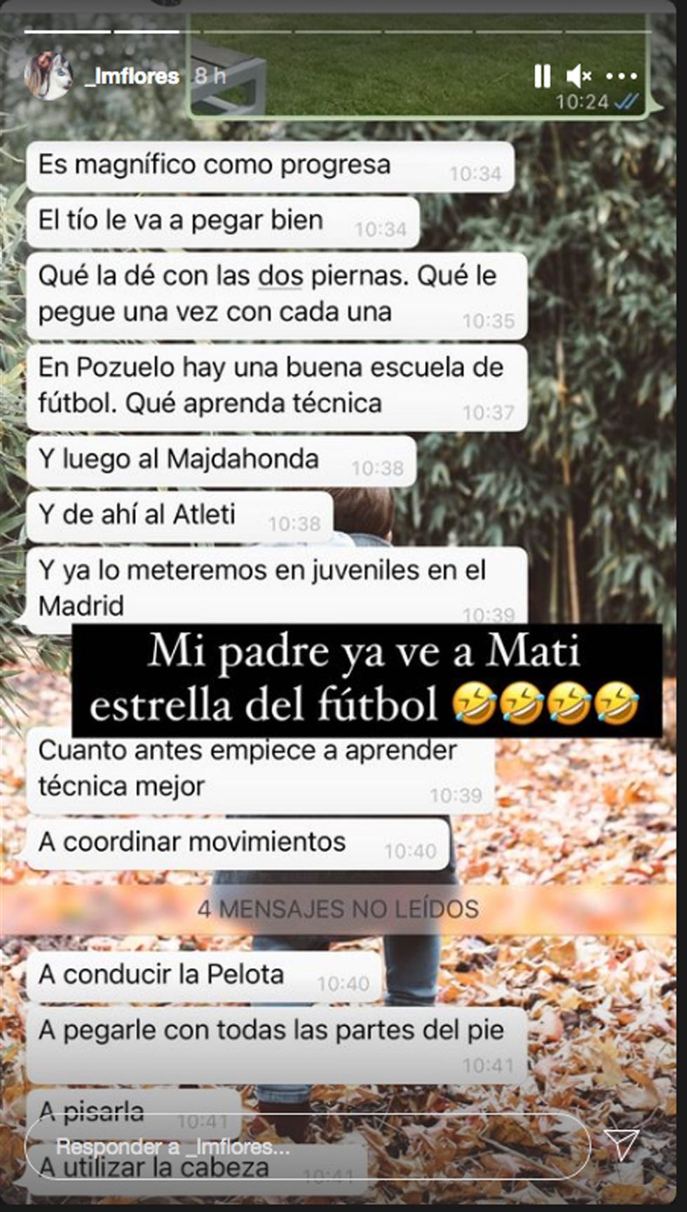 laura matamoros desconecta con su hijo tras contar su enfermedad