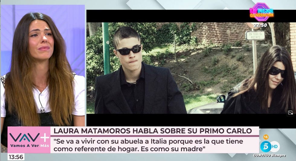 la influencer se emociona en el plato de telecinco