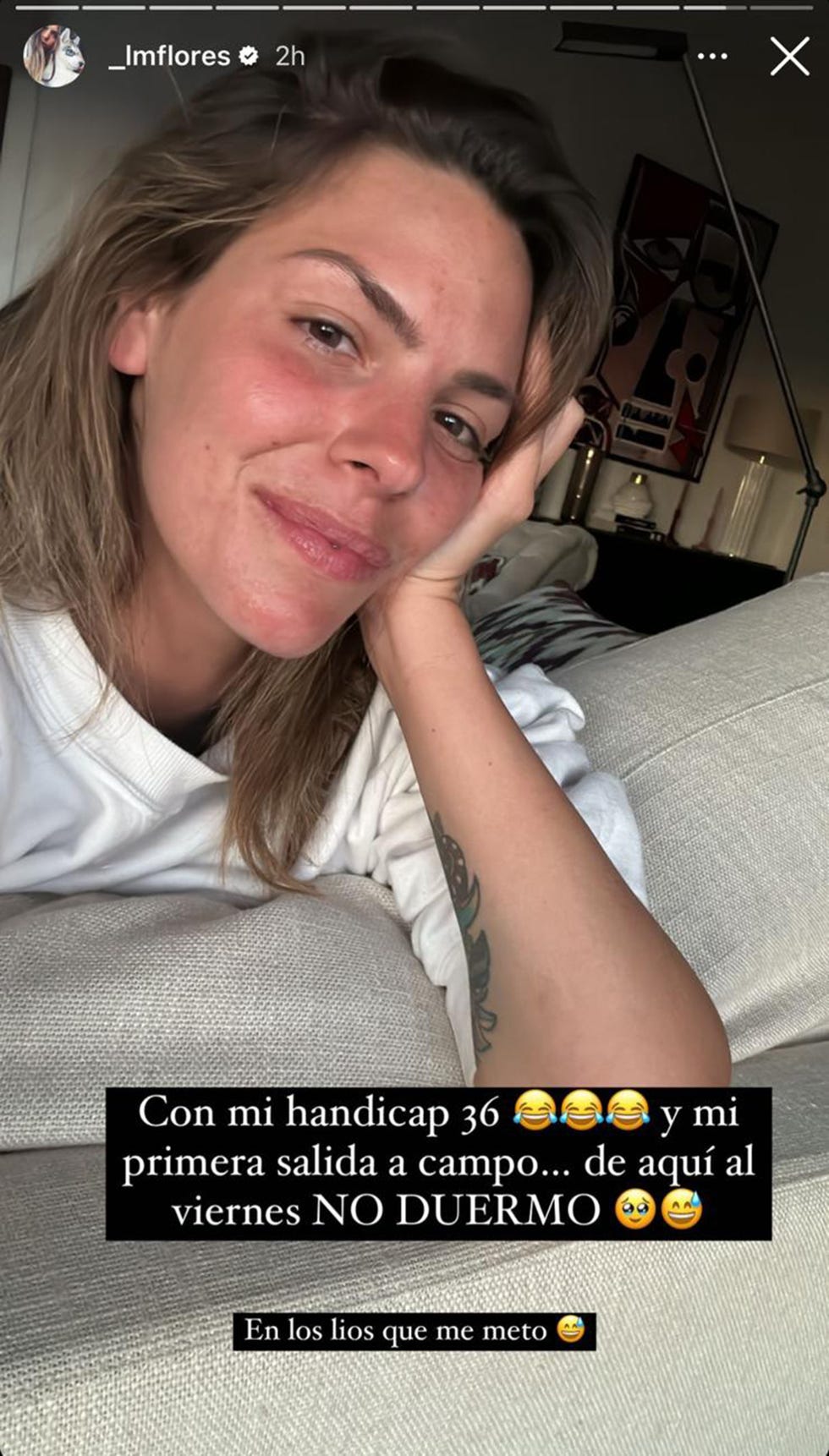 laura matamoros se apunta a un torneo de golf