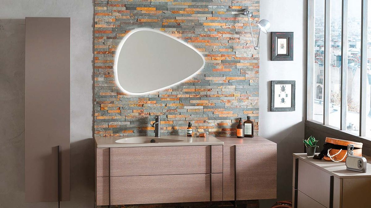 Espejo redondo grande y moderno, espejo decorativo de pared con marco de  metal, para dormitorio, baño, sala de estar, tocador, maquillaje, espejo