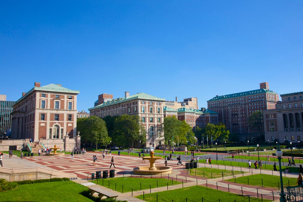 lawns, plaza and academic buildings, new york