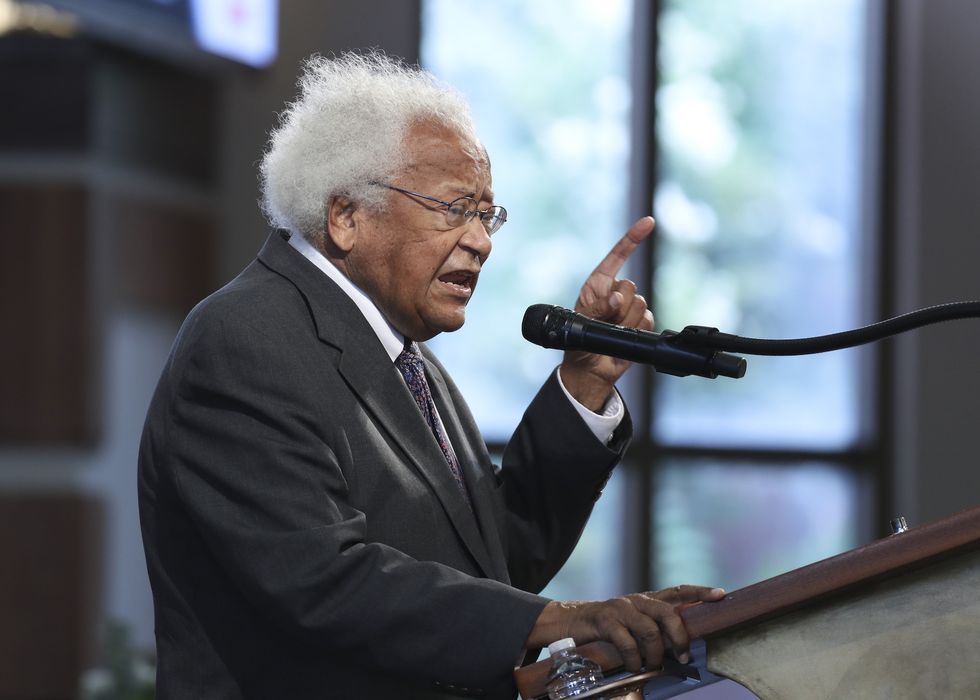 73020   atlanta, ga   james m lawson speaks during the service  on the sixth day of the “celebration of life” for rep john lewis, his funeral is  held at ebenezer baptist church in atlanta, with burial to follow   alyssa pointer  alyssapointerajccom