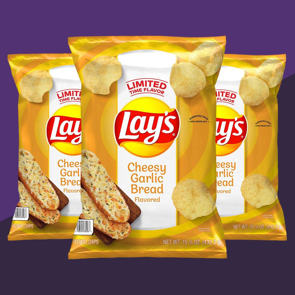 lays chips cheesy garlic bread bags