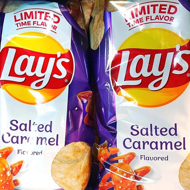 lay's salted caramel chips flavor