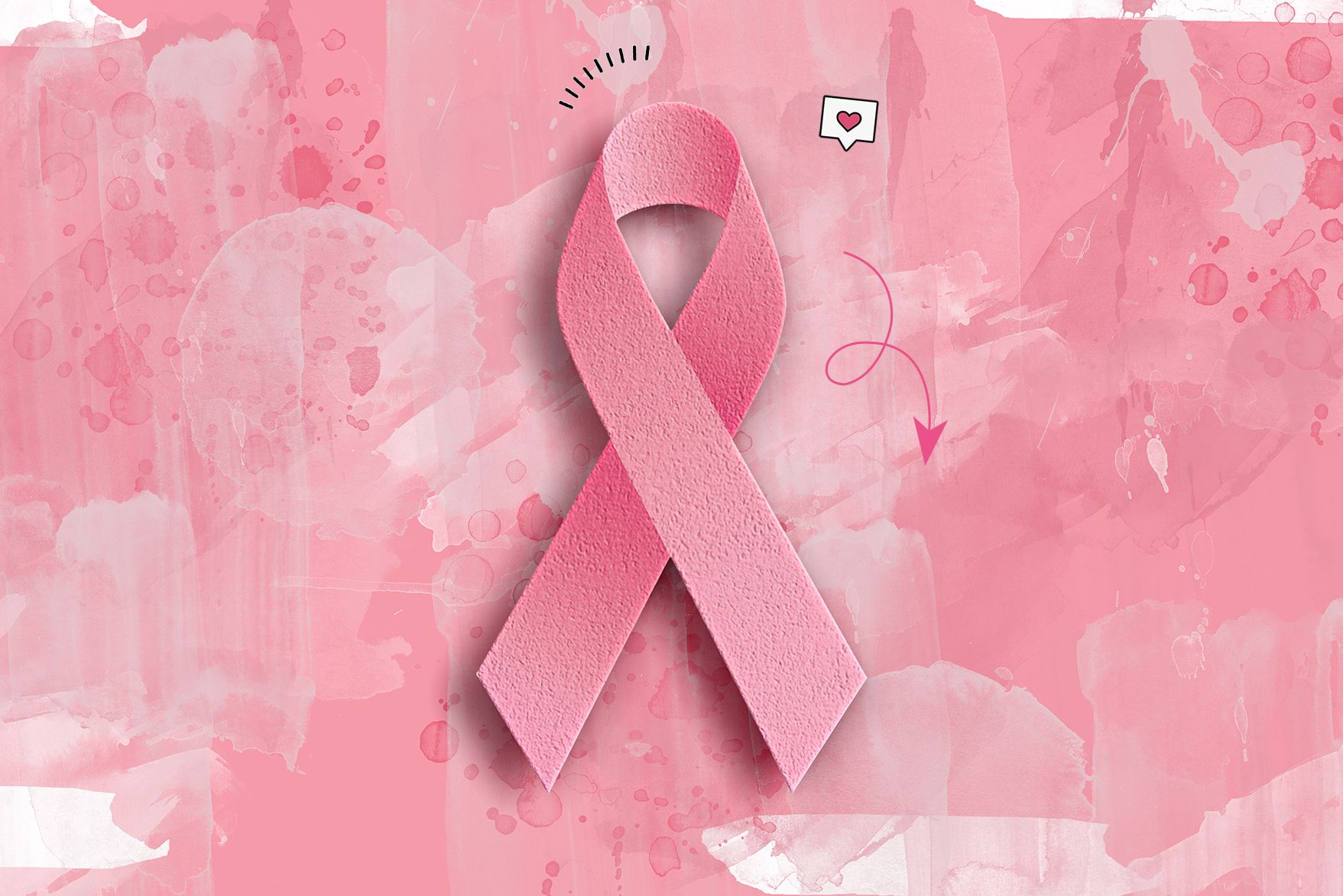 lazo rosa símbolo del cáncer de mama