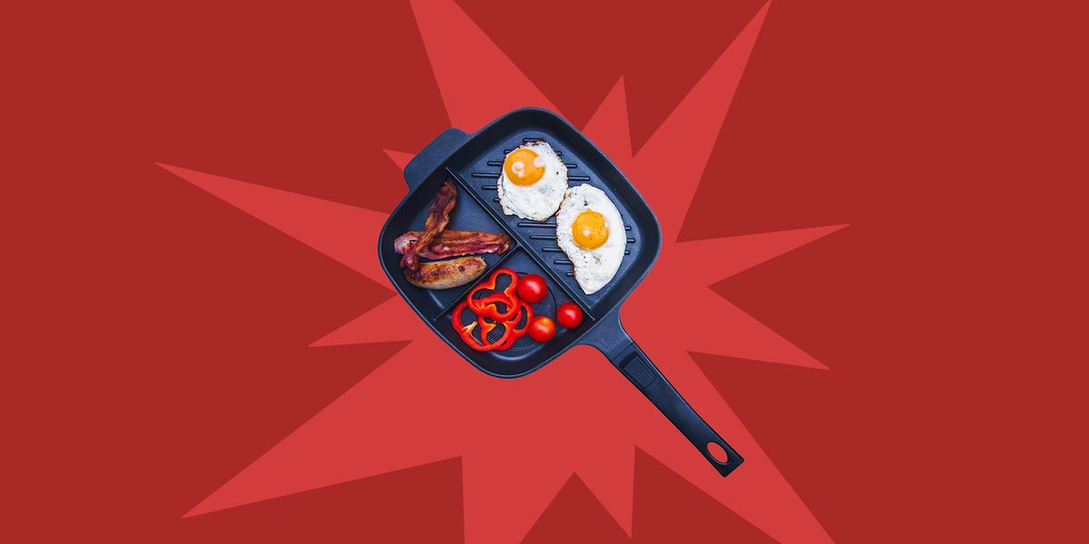 This multi-section frying pan is perfect for lazy cookers