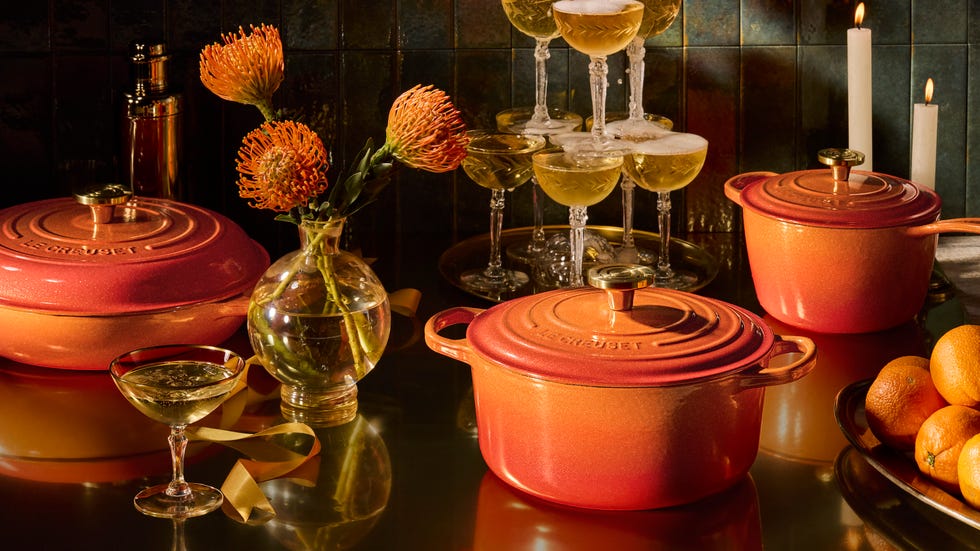 le creuset flamme doree pots