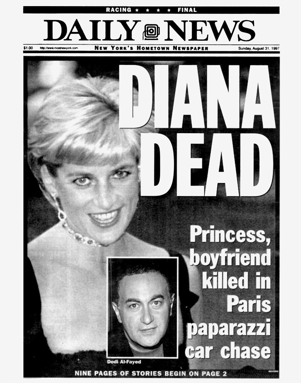le prime pagine dei giornali il giorno dopo la morte di lady diana