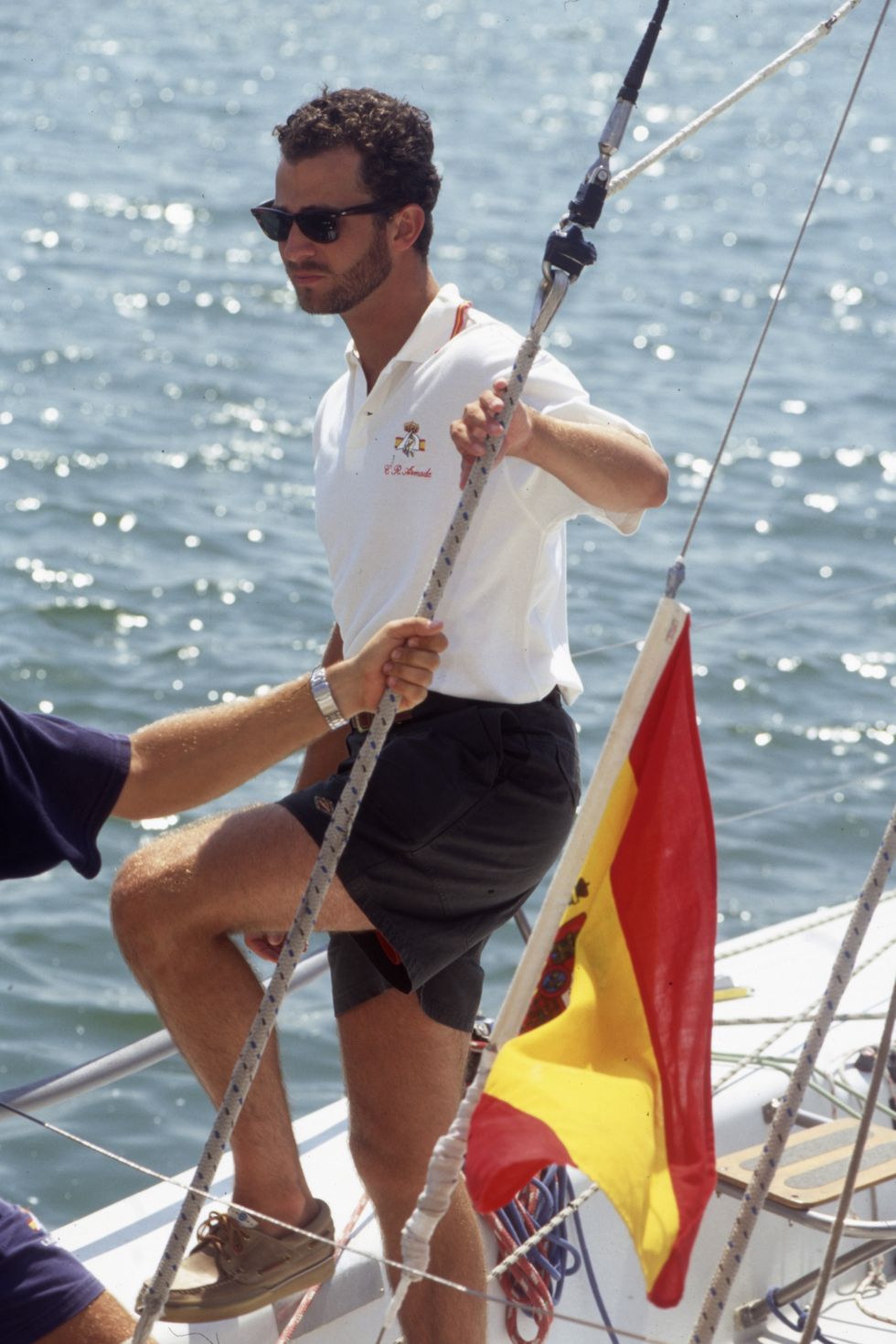 prince felipe, photographed sailing in 1995