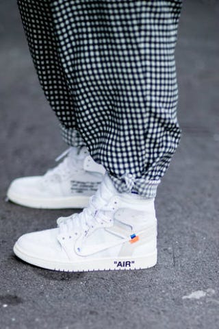 Footwear, White, Shoe, Sportswear, Plimsoll shoe, Athletic shoe, Sneakers, Skate shoe, Pattern, Trousers, 