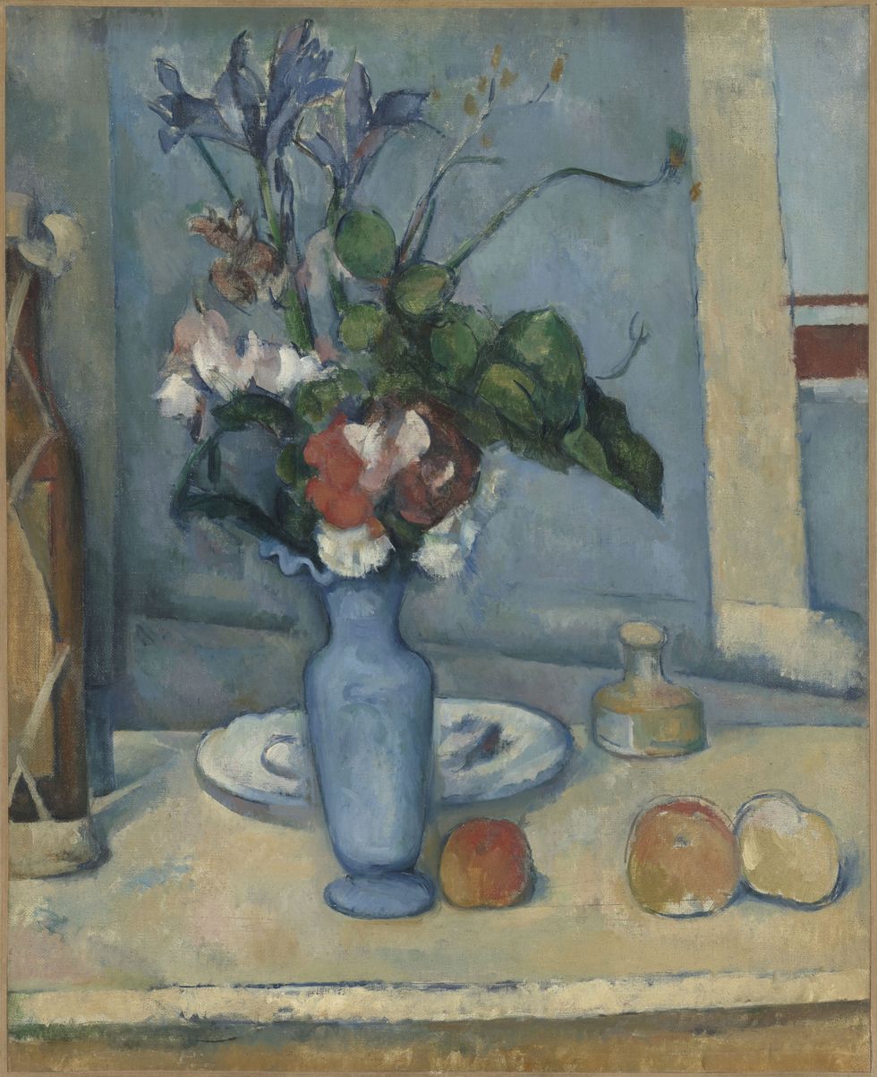 paul cézanne, ﻿le vase bleu, flower power, flower art,