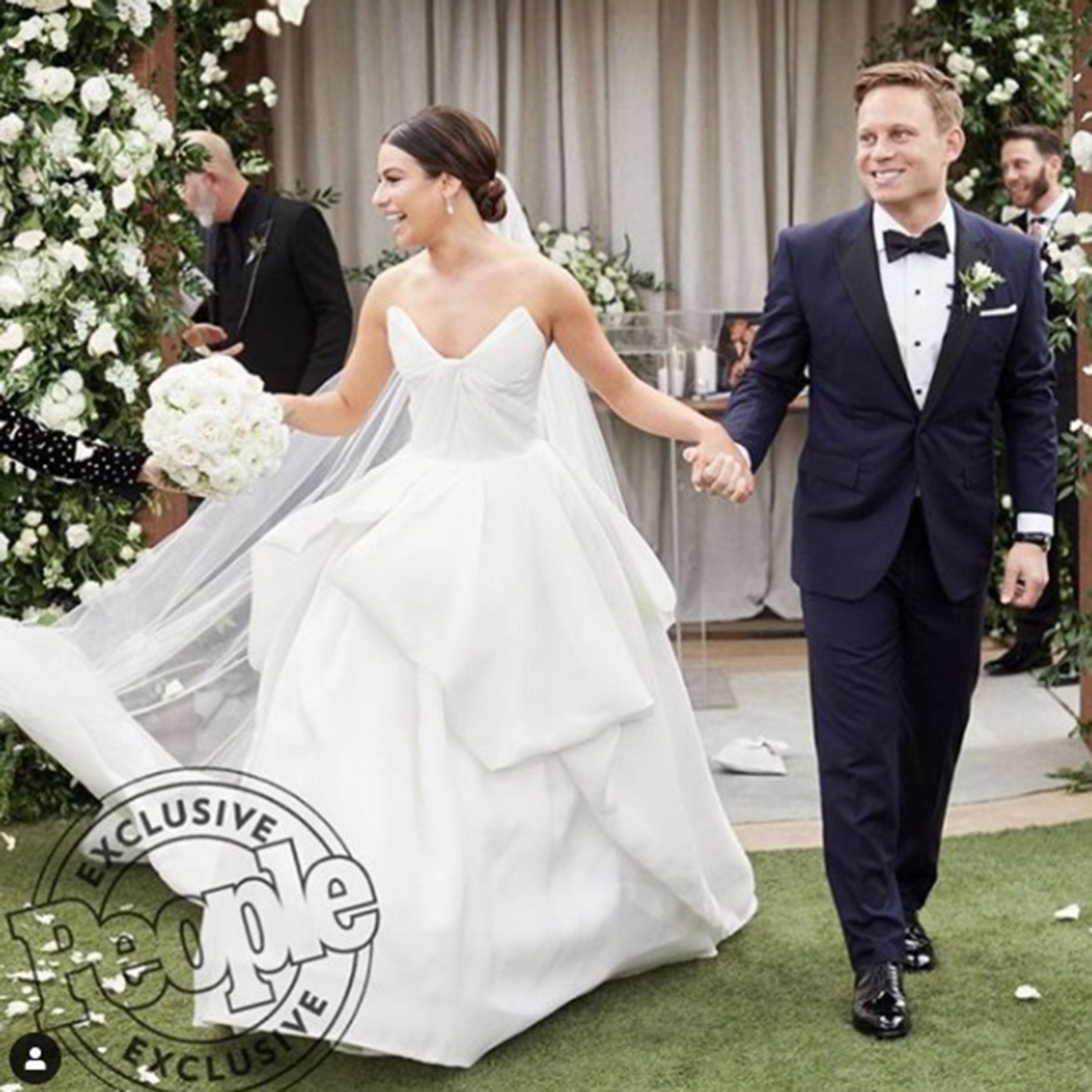 Lea michele's wedding dress hotsell