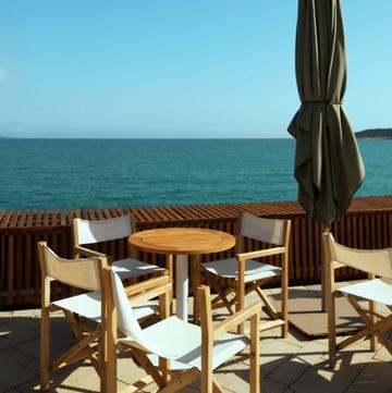 outdoor seating area with a view of the ocean outdoor seating area with a view of the ocean