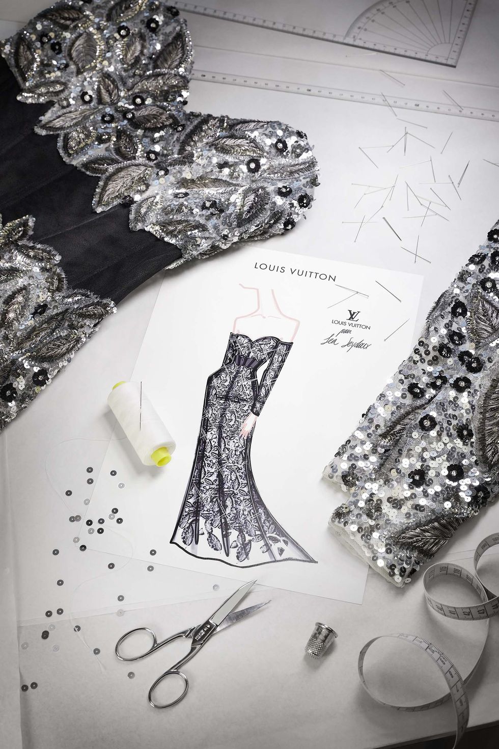 BAFTA 2022 Film Awards: Léa Seydoux wears glitzy black and silver sequinned  Louis Vuitton gown