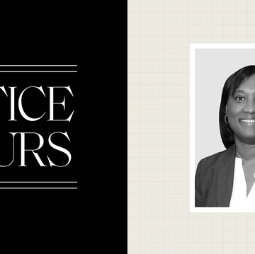 a black and white photo of laphonza butler next to a logo for office hours