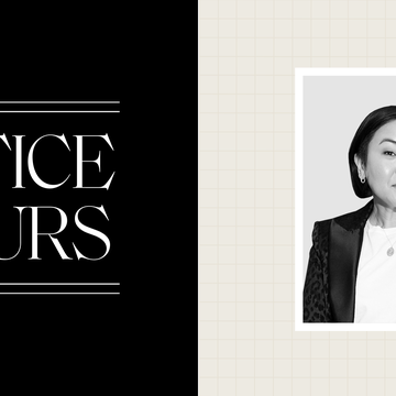 the office hours logo on the left and a black and white headshot of aya kanai on the right