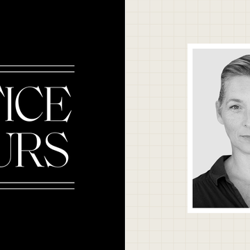 a black and white headshot of ita obrien next to the office hours logo