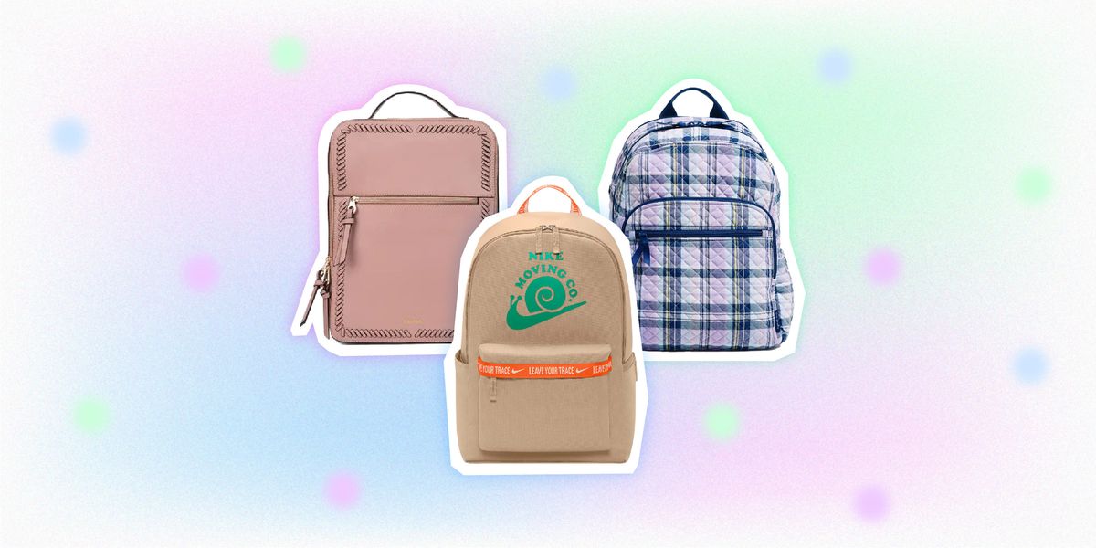 Sweet Pink Black Travel Backpack Side Zipper High School Backpack