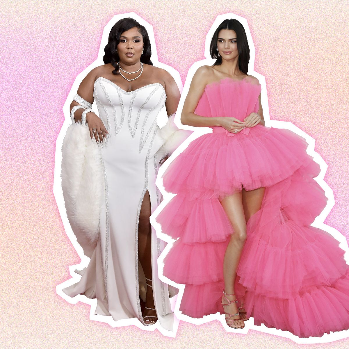Sexy Beadings Super Pink Ruffled Black Girl Prom Dress
