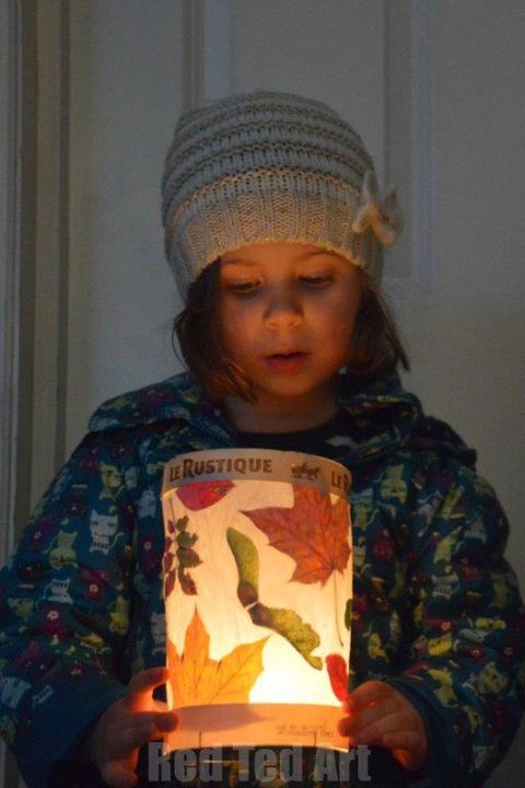fall crafts for kids leaf lanterns