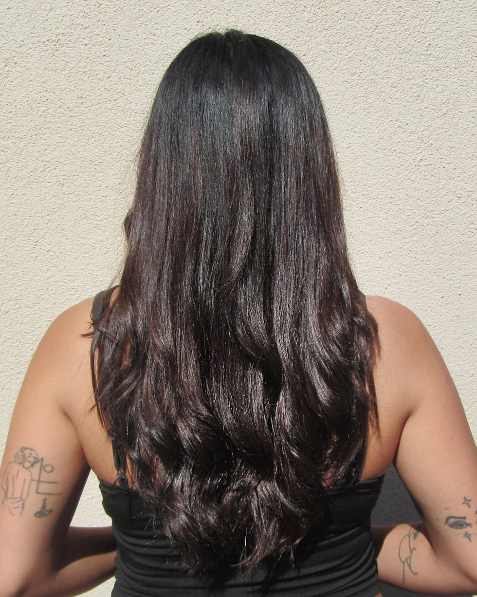 cabelo de Leah logo depois