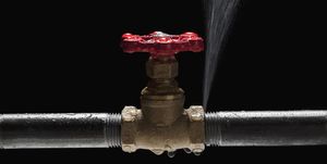 Leaky stop valve