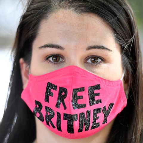 freebritney protest outside courthouse in los angeles during conservatorship hearing
