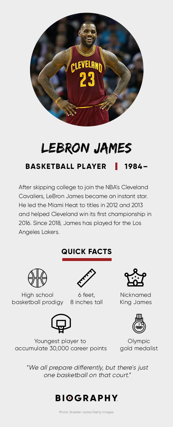 lebron james biography in english