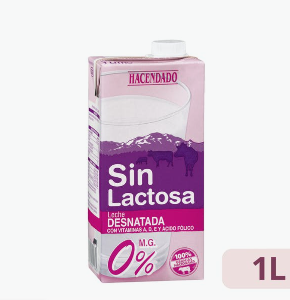 Mañanas Ligeras leche entera Sin Lactosa Sin Gluten