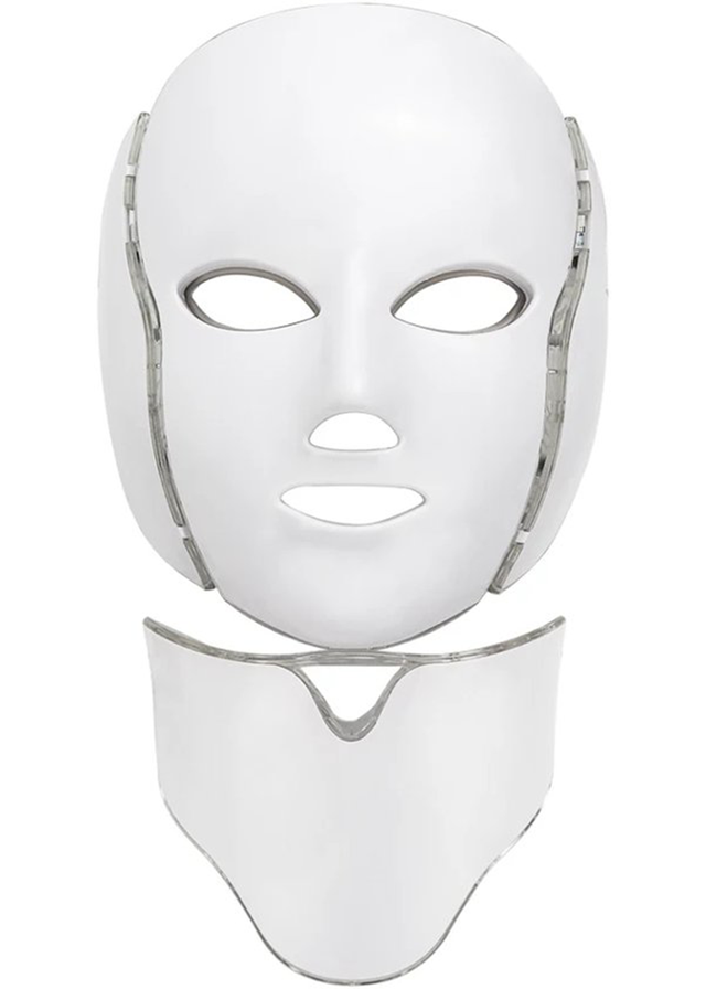Led licht gezichtsmasker met hals gedeelte - 7 kleuren voor 7 behandelingen -Licht therapie - Gezichtstherapie - Led mask
