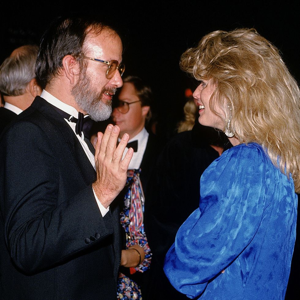 oliver north's secy fawn hall, figure in iran contra scandal, w terrorist expert michael ledeen l at american spectator dinner  photo by cynthia johnsonthe life images collection via getty imagesgetty images