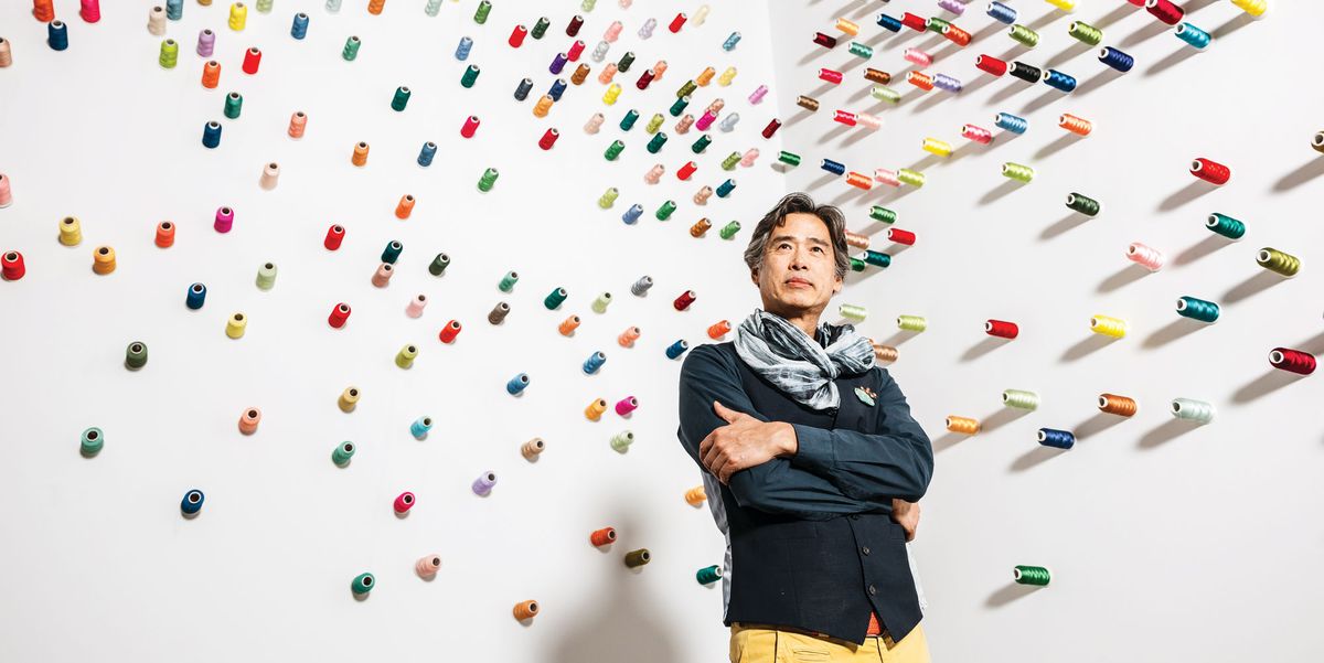 artist lee mingwei photographed at the de young museum, the mending project, san francisco