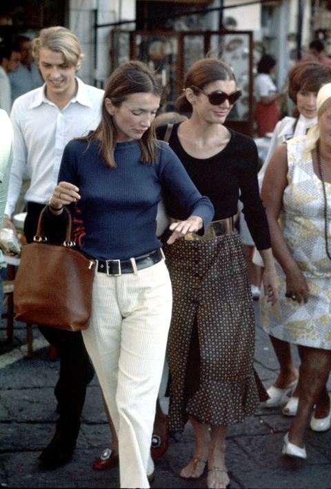 Jackie Kennedy and Family Shopping in Capri - August 24, 1970
