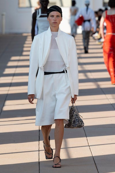 White, Fashion, Clothing, Street fashion, Snapshot, Fashion model, Outerwear, Human, Fashion show, Runway, 