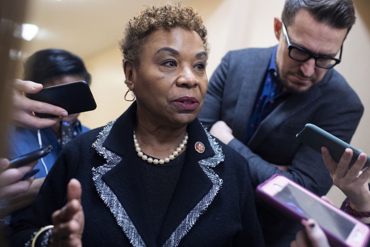 united states   january 8 rep barbara lee, d calif, speaks with reporters after a meeting of the house democratic caucus in the capitol on wednesday, january 8, 2020 photo by tom williamscq roll call