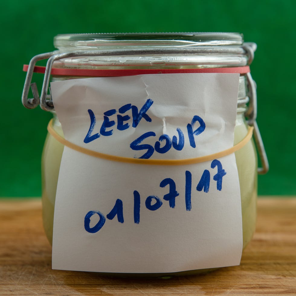Leek soup in a Weck jar.