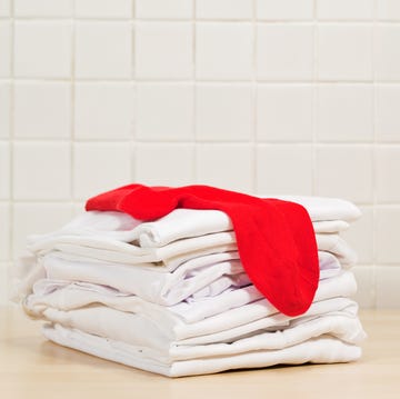 Left that red item in a white wash left that red item in a white wash