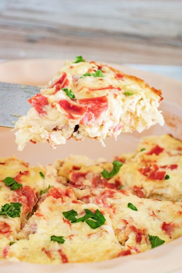 Reuben quiche without crust