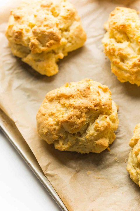 mashed potato biscuits on sheet pan