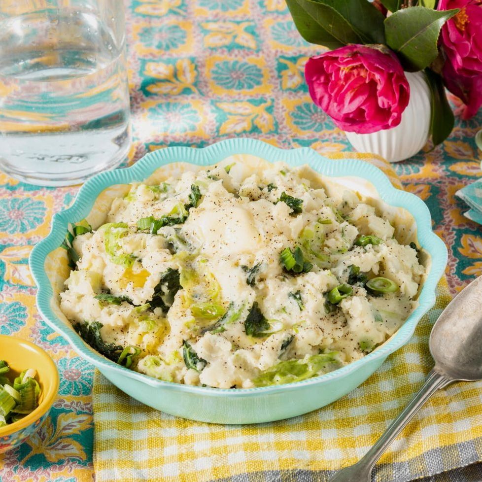 colcannon mashed potatoes with greens