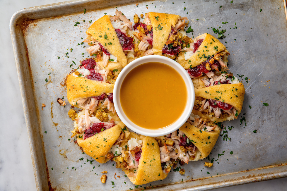 leftover stuffing pastry ring